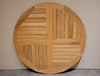 Teak-Tischplatte Toscane rund 120 x 3 cm