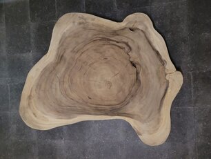 Runde Suar-Baumstammtischplatte  120/160 cm CA281-323