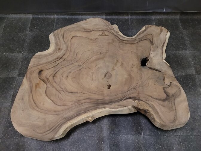 Runde Suar-Baumstammtischplatte 120/150 cm CA30-323