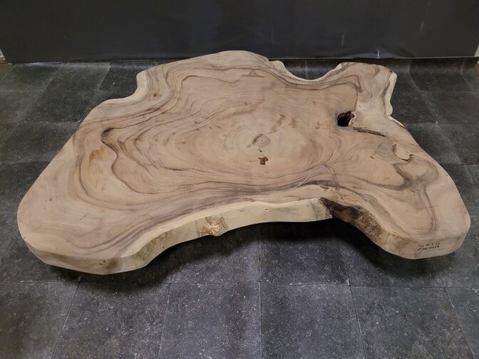Runde Suar-Baumstammtischplatte 120/150 cm CA30-323
