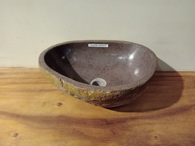 Waschbecken aus Naturstein – 43 x 32 x 15 cm – FL22106