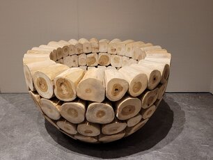 Vase aus Holzstamm 70 x 45 cm – RI2337