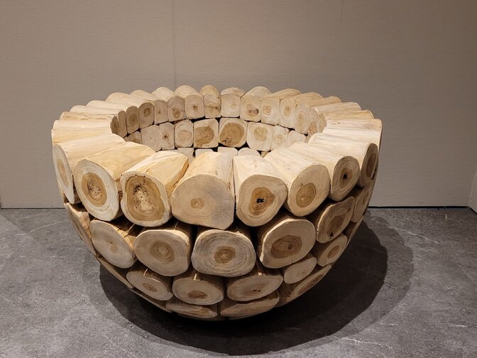 Vase aus Holzstamm 70 x 45 cm – RI2337