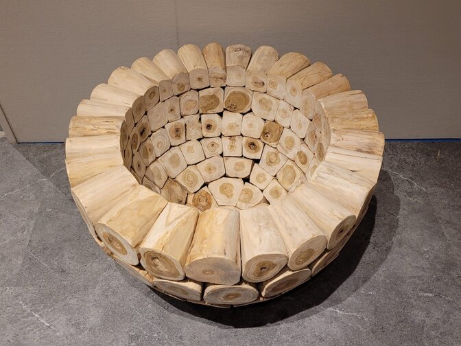 Vase aus Holzstamm 70 x 45 cm – RI2337