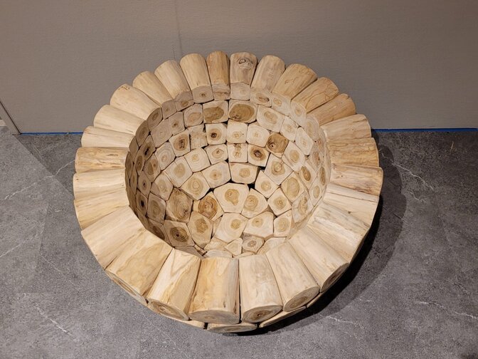 Vase aus Holzstamm 70 x 45 cm – RI2337