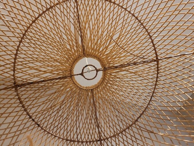 Lampenschirm-Kugel aus Weide 60 x 60 cm