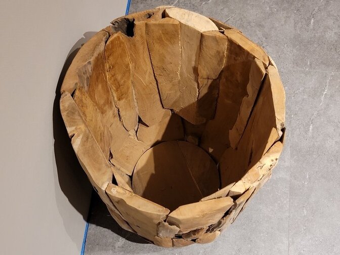 Übertopf aus Teakwurzelholz 40 x 60 cm