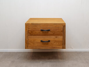 Schwebender Waschtisch 80 x 45 x 50 cm – Naturfarbe