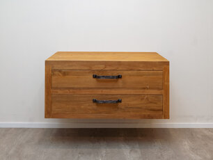 Hängender Waschtisch 110 x 45 x 50 cm – Naturfarbe