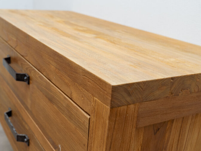 Hängender Waschtisch 110 x 45 x 50 cm – Naturfarbe