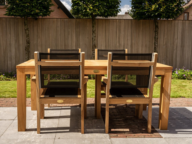 Gartenmöbelset Verona 180 für 4 Personen mit 4 Stühlen Batyline