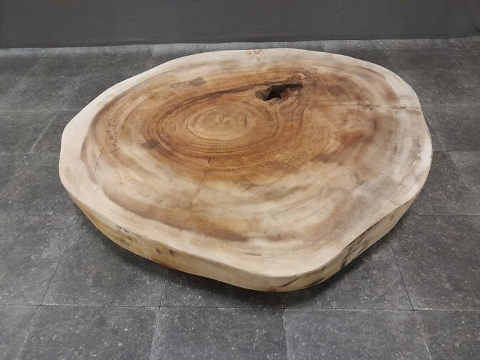 Runde Tischplatte aus Baumstamm 110/130 cm IJ35-123