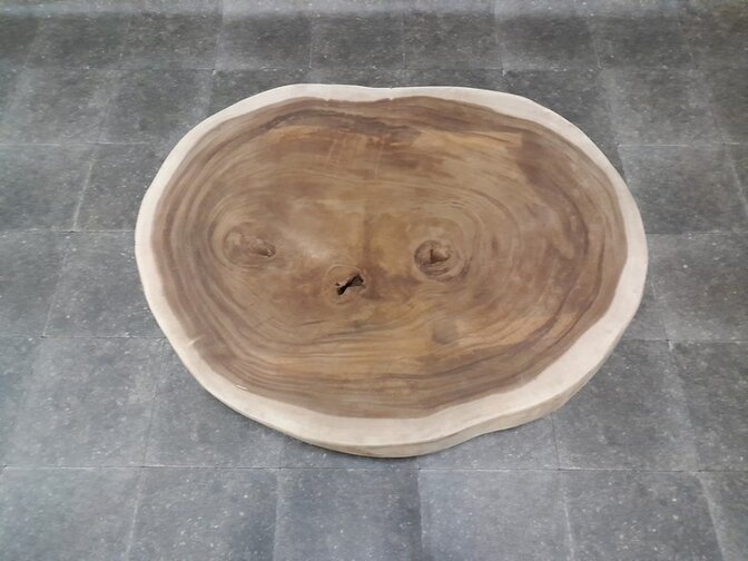 Runde Tischplatte aus Baumstamm 100/130 cm IJ32-123