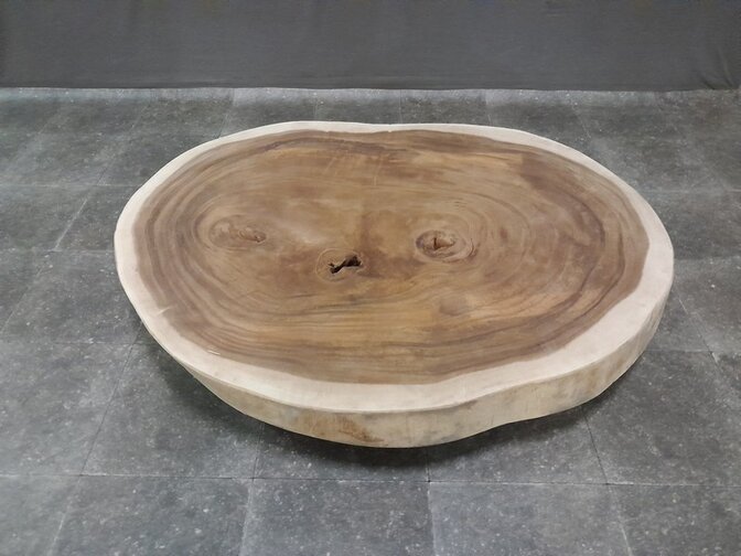 Runde Tischplatte aus Baumstamm 100/130 cm IJ32-123