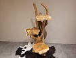 Etagere aus rustikalem Teak-Wurzelholz – 150 cm