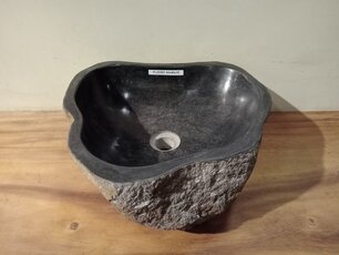 Waschbecken aus Naturstein – 42 x 40 x 15 cm – FL22203