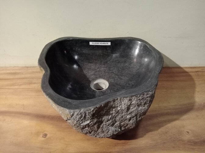 Waschbecken aus Naturstein – 42 x 40 x 15 cm – FL22203