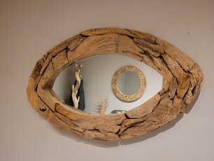 Spiegel rustikal oval 70 x 120 cm