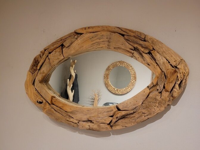 Spiegel rustikal oval 70 x 120 cm