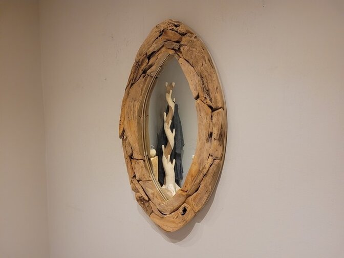 Spiegel rustikal oval 70 x 120 cm