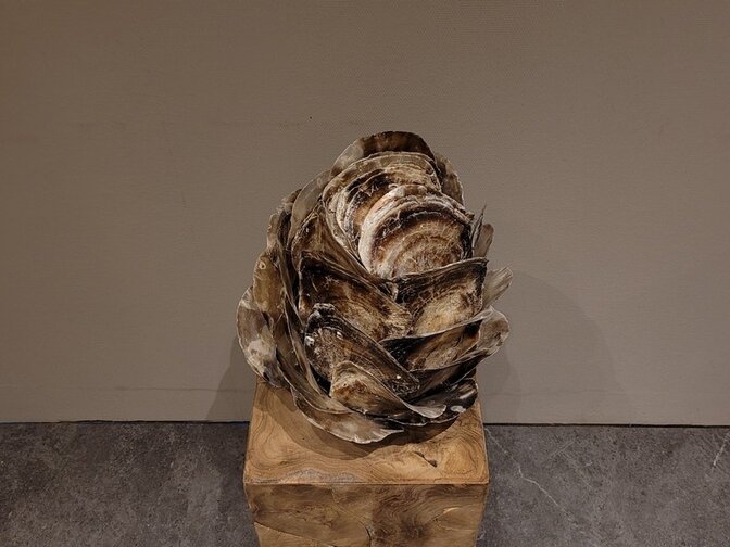 Tischlampenschirm mit Austernschalen – 30 x 40 cm