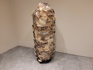 Stehlampe mit Austernschalen – 45 x 115 cm