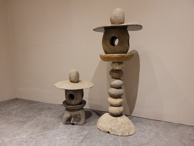 Japanische Laterne aus Naturstein - 100 cm