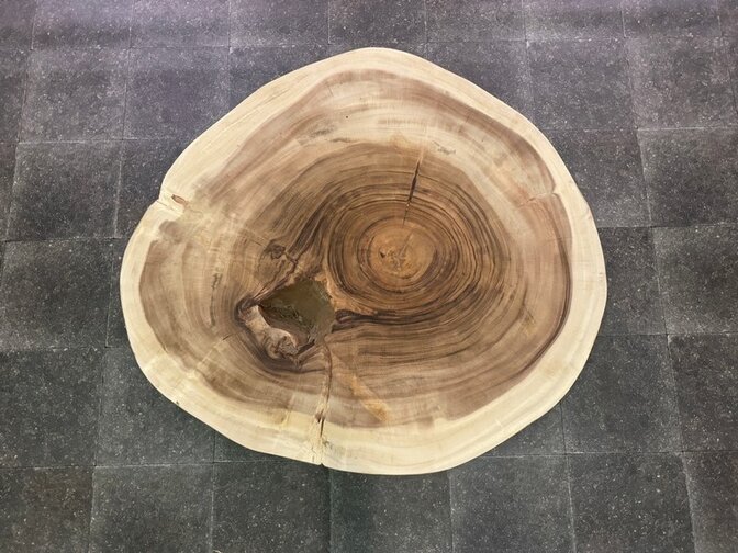 Runde Baumstamm-Tischplatte 115/125 cm - IJ116-523