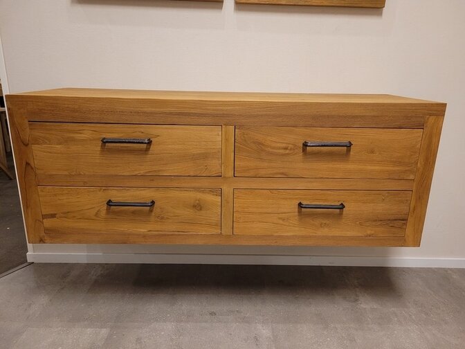 Hängender Waschtisch140 x 45 x 50 cm – Natur