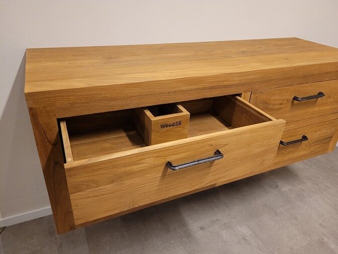 Hängender Waschtisch140 x 45 x 50 cm – Natur