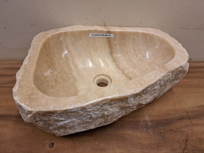 Onyx-Waschbecken – oval – 49 x 36 x 15 cm – FL22333