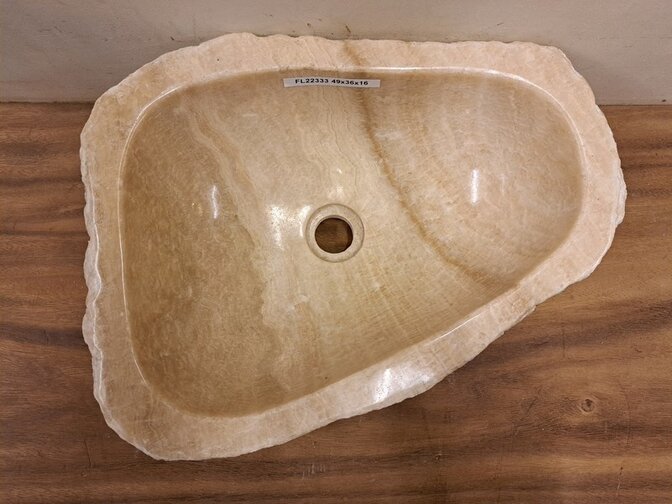 Onyx-Waschbecken – oval – 49 x 36 x 15 cm – FL22333