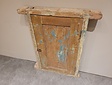 Alter indonesischer Fensterrahmen mit Fensterladen – 80 x 100 x 9 cm