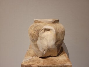 Wurzelholz-Vase aus Teak– 22 x 25 cm