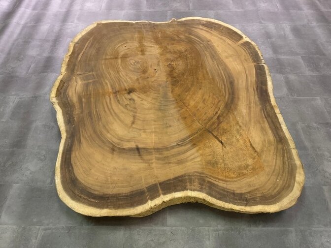 Runde Baumstammtischplatte 190/210 cm CA01-124