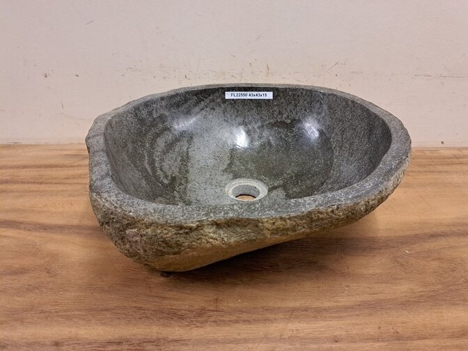 Waschbecken aus Naturstein – 43 x 43 x 15 cm – FL22550