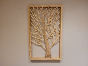 3D-Wanddekoration mit Ästen – 60 x 100 x 6 cm