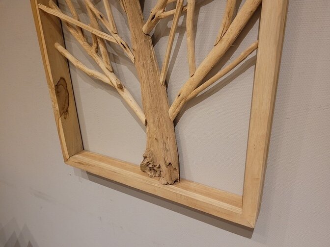 3D-Wanddekoration mit Ästen – 60 x 100 x 6 cm