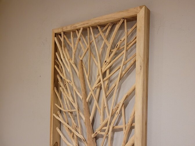 3D-Wanddekoration mit Ästen – 60 x 100 x 6 cm
