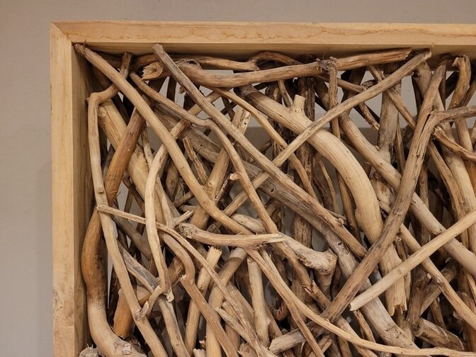 Raumteiler mit Ästen - braun - 120x200 cm