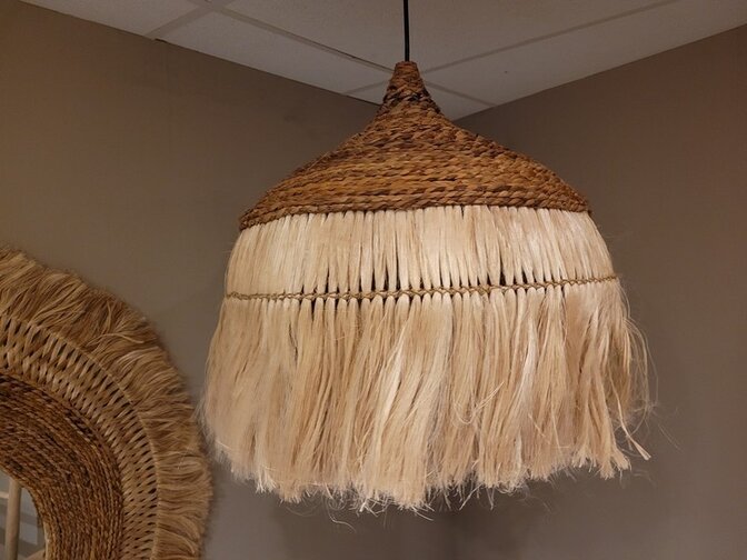 Hängelampe im Ibiza-Stil 50x50 cm - Abaca