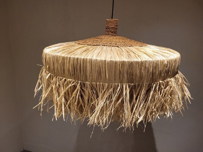 Lampenschirm im Ibiza-Stil 80x45 cm - Borobudur