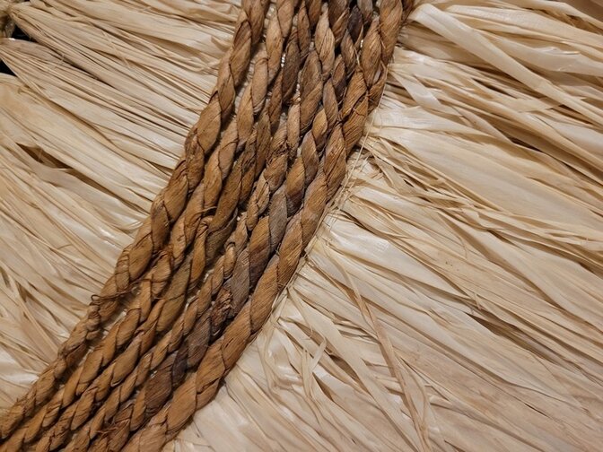 Runder Spiegel 110 cm – Gracio – Abaca-Rahmen