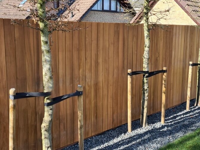 Teak-Gartensichtschutz – Zaun 180 x 180 cm