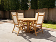 Gartenset Toscane 135 mit 4 klappbaren Gartenstühlen