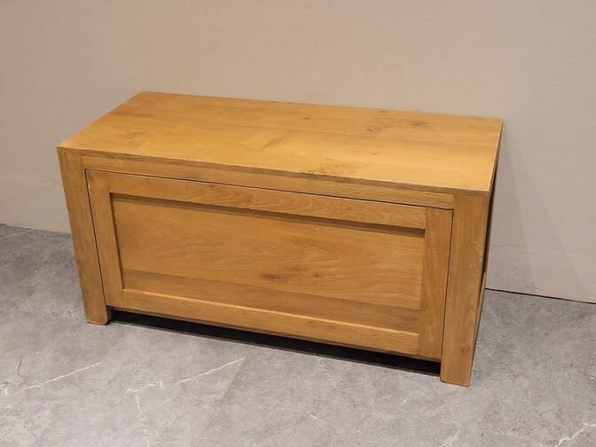 Teak-Schuhschrank 90 cm – Natur
