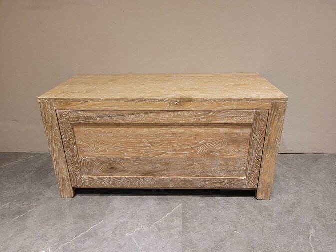 Teak-Schuhschrank 90 cm – White Wash