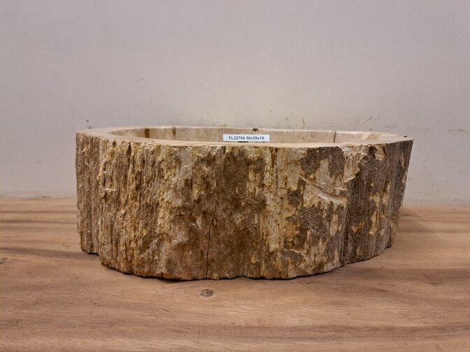 Waschbecken aus versteinertem Holz - 50x35x15 cm - FL22704