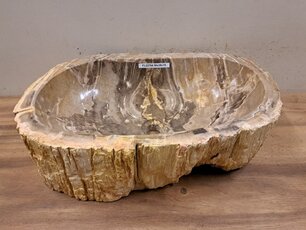 Waschbecken aus versteinertem Holz – 56 x 38 x 15 cm – FL22764