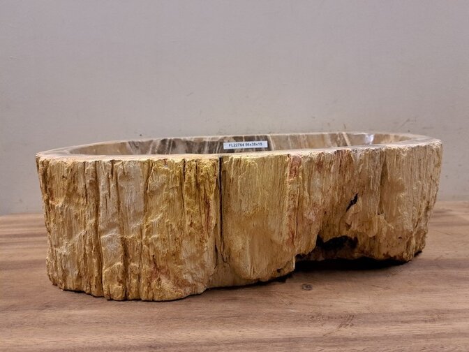 Waschbecken aus versteinertem Holz – 56 x 38 x 15 cm – FL22764
